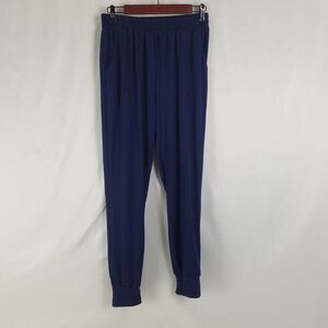 Bathrins Pants Womens Medium‎ High Blue Rise Athletic Fit Stretch Waist Pocket